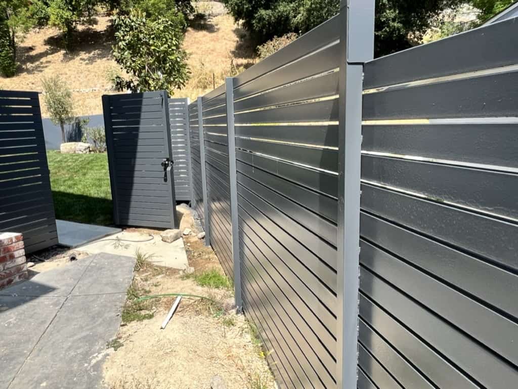 Modern Horizontal Fence Los Angeles