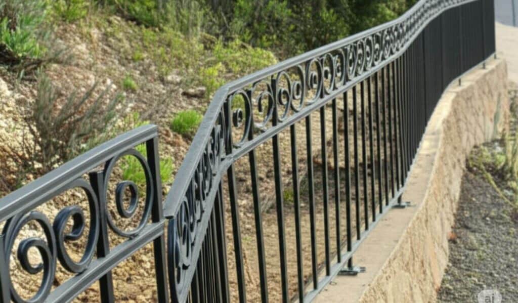 wrought iron fence