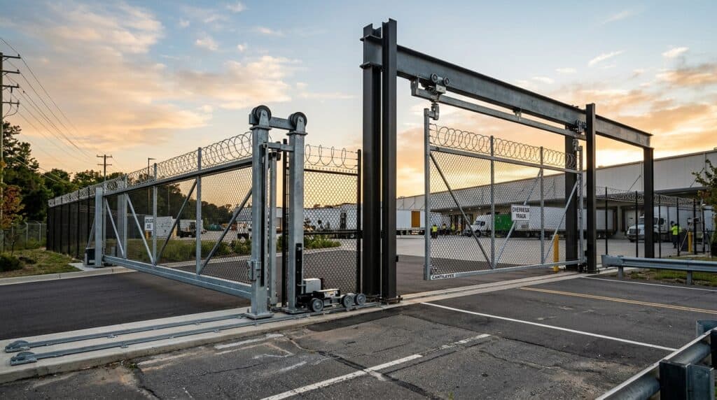 choosing between cantilever gates and overhead tra 1782835266352