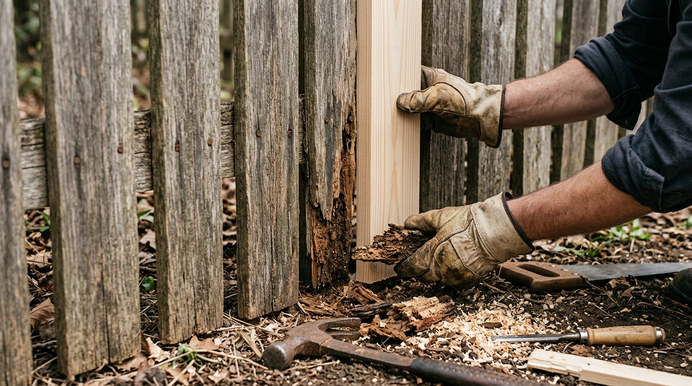Wood Fence Rot Repair Methods