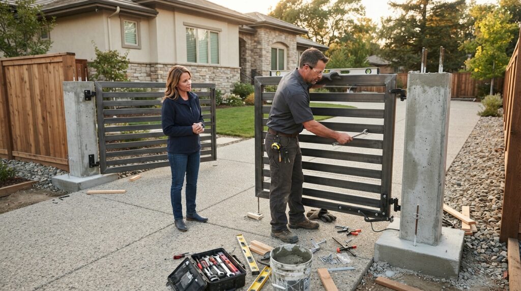 driveway gate installation expectations a homeowne 1790093114854