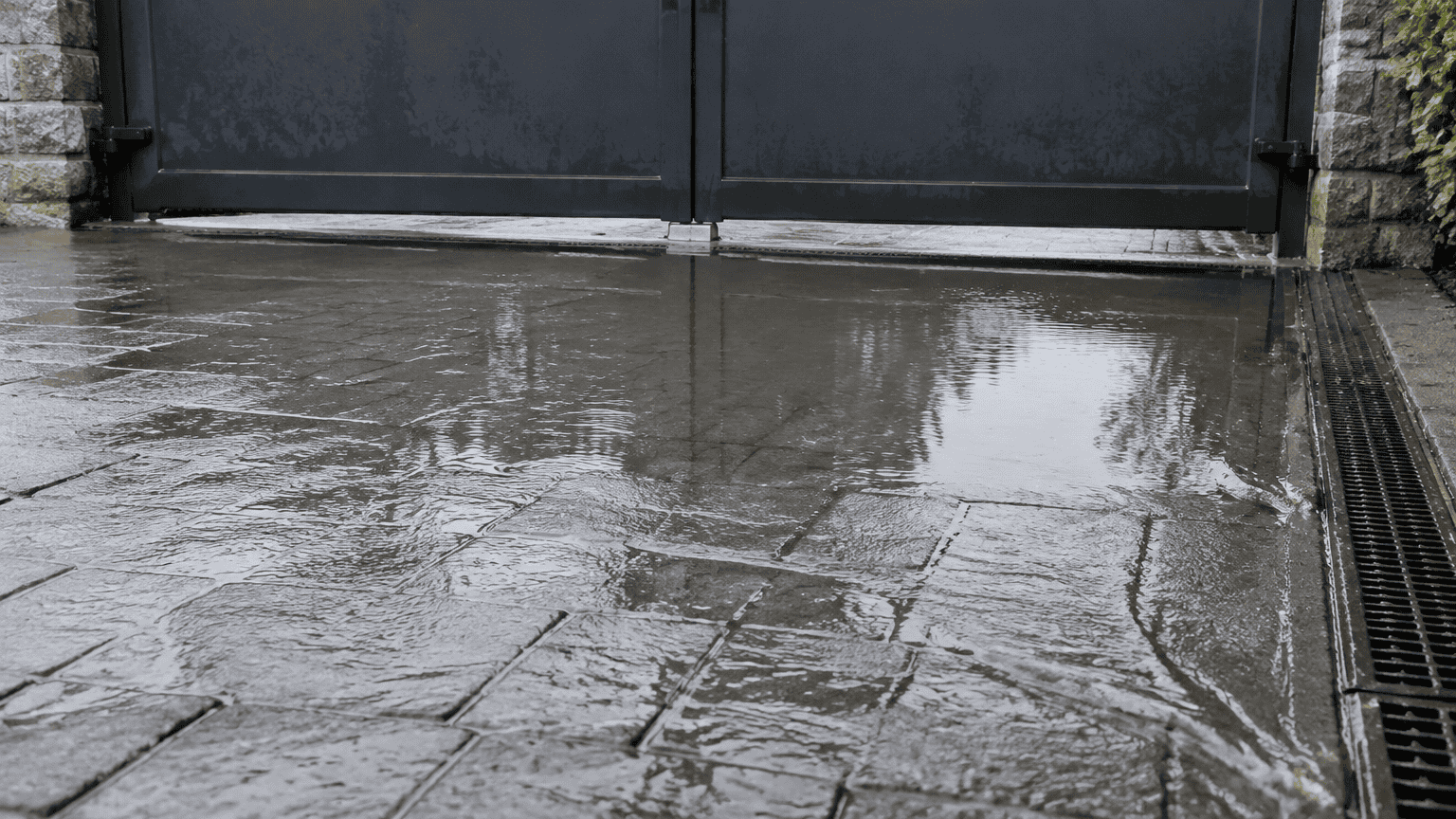 Why Does Water Collect Near Gates?